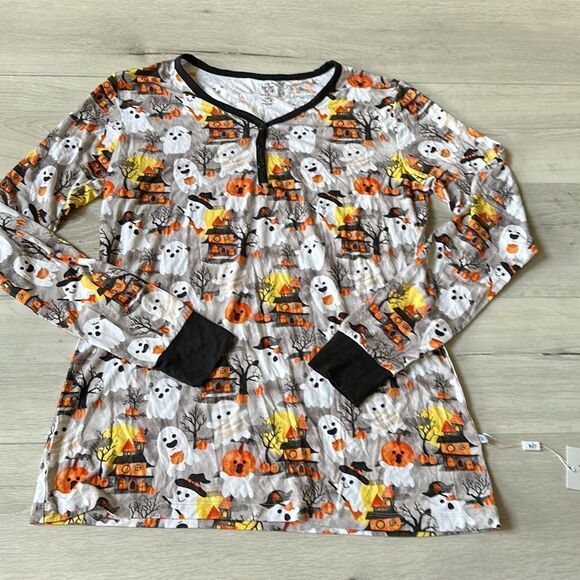 BIRDIE BEAN HALLOWEEN WOMEN'S LOUNGE SET BLACK/ORANGE S NWT IN PKG - Picture 3 of 6